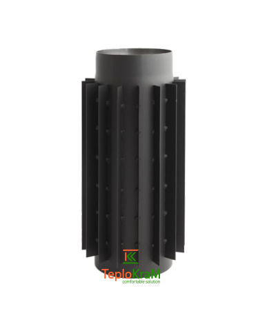 Труба-радіатор Darco 1 м Ø 200 мм чорна сталь 2 мм