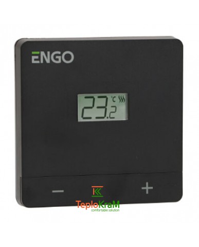 Проводной суточный термостат ENGO EASY230B, 230 В (черный)
