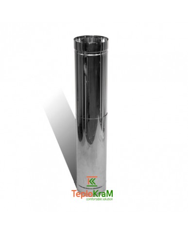 Труба-удлинитель 0,3 - 0,5 м Ø 130/200 мм нерж/оц 1 мм