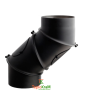 Колено регулируемое с ревизиями Darco 4-сегм. на дымоход Ø 180 черная сталь 2 мм
