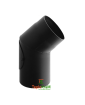 Колено с ревизией Darco 45° на дымоход Ø 130 черная сталь 2 мм