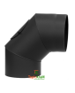 Колено с ревизией Darco 90° на дымоход Ø 130 черная сталь 2 мм
