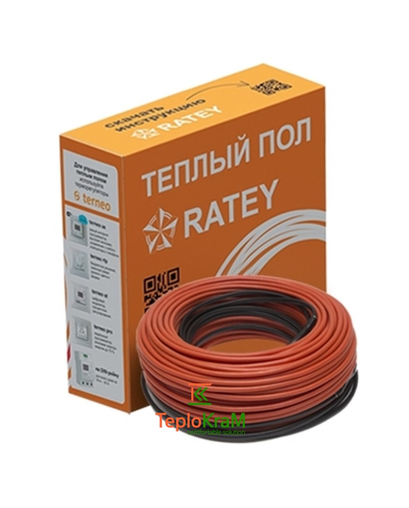 Одножильний нагрівальний кабель Ratey 250 Вт, 17 м