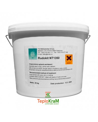 Жаростойкий клей для герметизации Refractories Rudokit NT1350, 25 кг