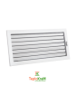 Вентиляційна решітка V з рухомими жалюзями KRVZ 450х240 біла Ventlab