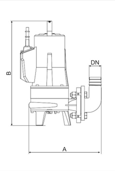 Погружний каналізаційний насос з ріжучим механізмом для брудної води Shimge 50 WQD 7-7-0.75 QG