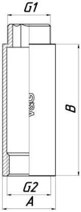 Удлинитель хромированный V & G VALOGIN, ВхН 1, 80 мм (VG-210134)