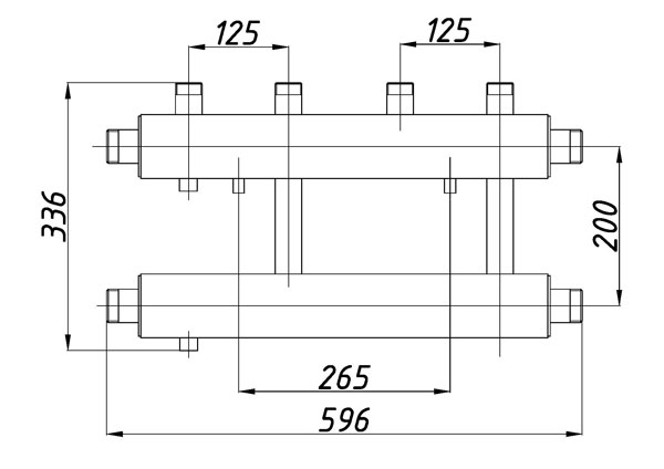 Колектор сталевий виходи вгору TermoJet К22В.125.(200)
