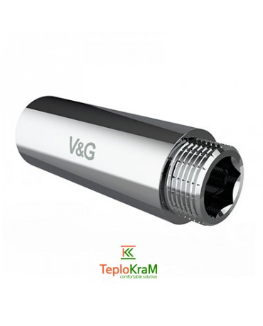 Удлинитель хромированный V&G VALOGIN, ВхН 1/2", 90 мм (VG-210111)