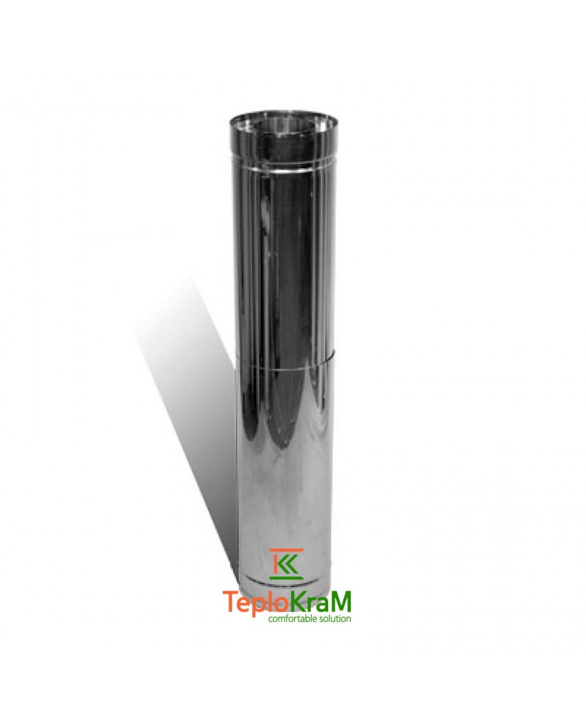 Труба-удлинитель 0,3 - 0,5 м Ø 130/200 мм нерж/нерж 0,8 мм