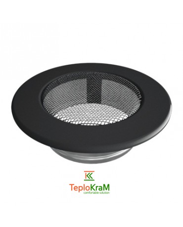 Вентиляционная решетка Kratki круглая FI/100C, черная