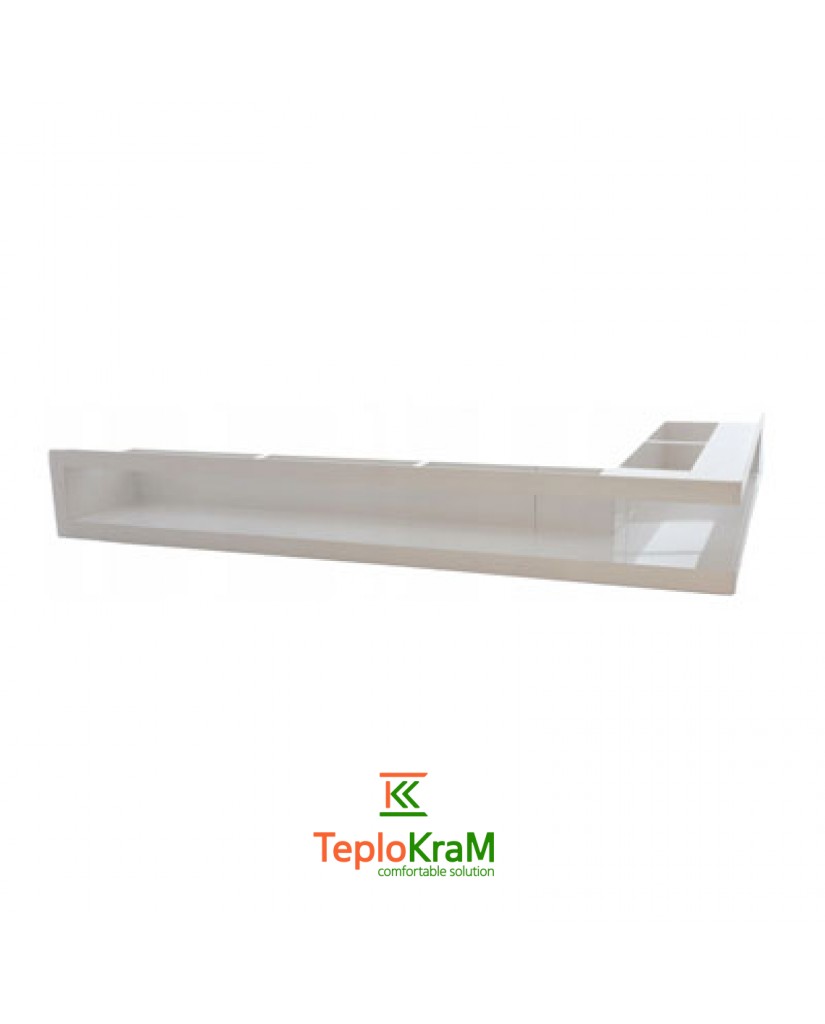 Вентиляционная решетка правая угловая Darco KRVO-L, 500х700/100 мм, белая