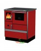 Печь с варочной поверхностью и духовкой Alfa-Plam ALFA 70 DOMINANT, 6,5 кВт, красная, правое подключение дымохода