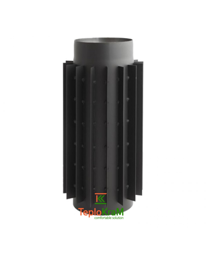 Труба-радіатор Darco 0,5 м Ø 250 мм чорна сталь 2 мм