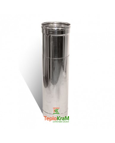 Труба-удлинитель 0,3-0,5 м Ø 150 нержавеющая сталь 0,8 мм