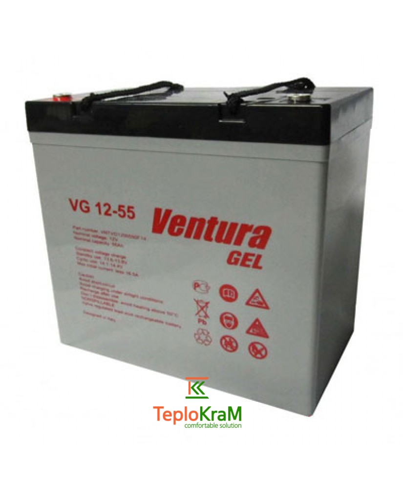 Акумулятор гелевий Ventura VG 12-55 GEL 12 В, 55 А/год
