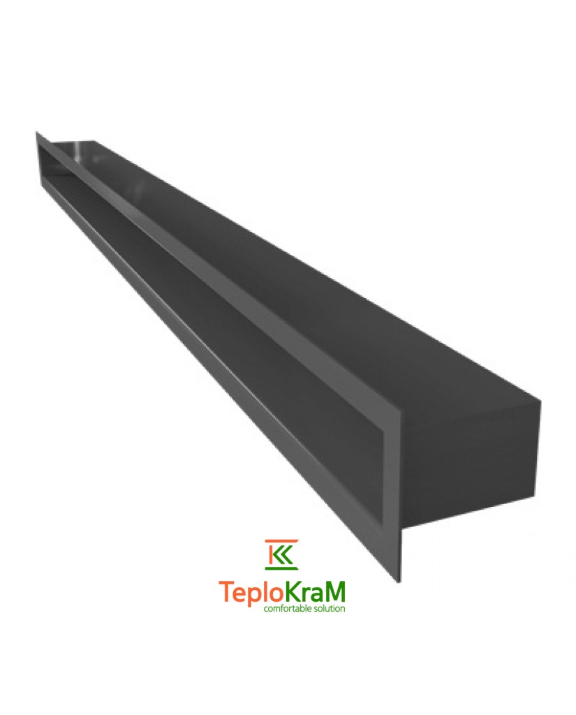 Вентиляционная туннельная решетка Kratki TUNEL/6/100/C, черная