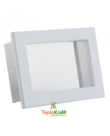 Вентиляційна решітка з сіткою KRVSM 450х170 біла Ventlab