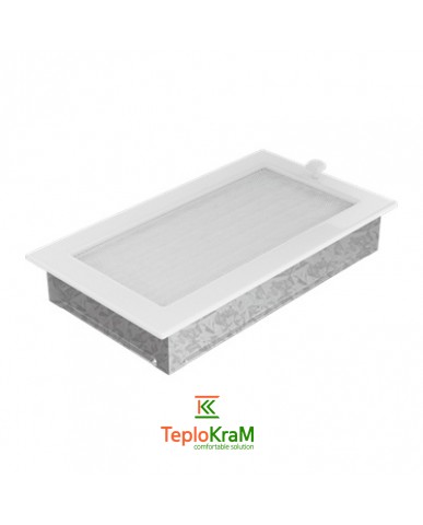 Вентиляционная решетка Kratki 30BX 17x30 см, белая, с жалюзи