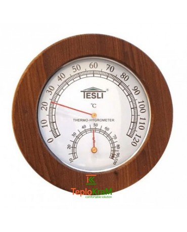 Термогігрометр для сауни Tesli Ø 165 мм