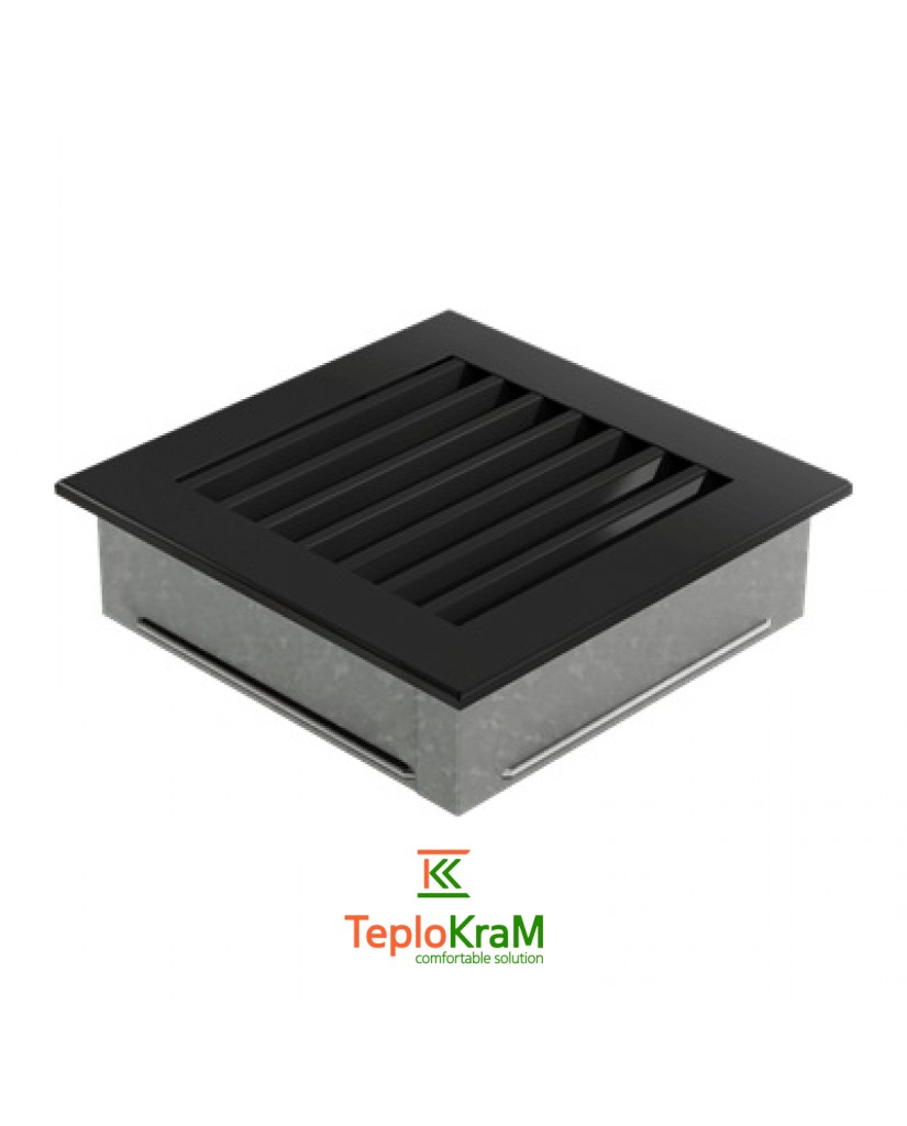 Вентиляционная решетка Kratki 17C/FRESH 17x17 см, черная