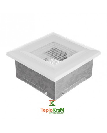 Вентиляционная решетка Kratki Oskar 11OB 11x11 см, белая