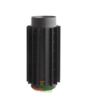 Труба-радиатор Darco 0,5 м Ø 130 мм черная сталь 2 мм