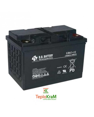 Аккумулятор AGM B.B. Battery EB 63-12 12 В, 63 А/ч