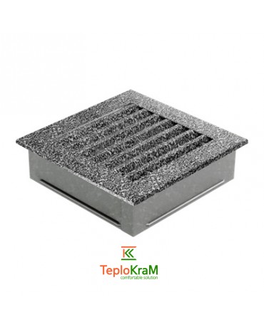 Вентиляційна решітка Kratki 17CS/FRESH 17x17 см, чорно-срібна