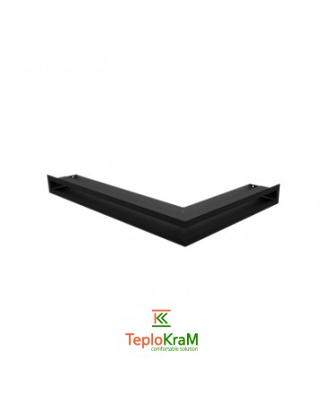 Вентиляционная угловая левосторонняя решетка Kratki LUFT/NL/6/40/45S/C, черная