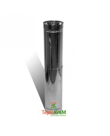 Труба-удлинитель 0,3 - 0,5 м Ø 100/160 мм нерж/нерж 1 мм