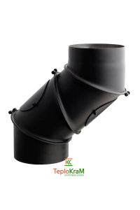 Колено регулируемое с ревизиями Darco 4-сегм. на дымоход Ø 120 черная сталь 2 мм