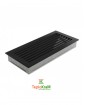 Вентиляционная решетка Kratki 37C/FRESH 17x37 см, черная