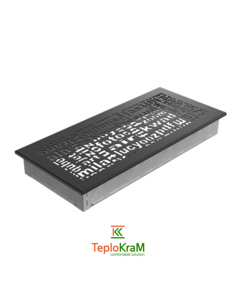 Вентиляционная решетка Kratki 37ABC/C 17x37 см, черная