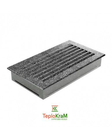 Вентиляційна решітка Kratki 30CS/FRESH 17x30 см, чорно-срібна