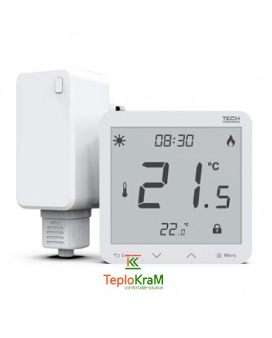 Бездрототвий кімнатний двохрежимний термостат TECH ST-297 v2 (можливість підключення датчика зовнішньої температури)