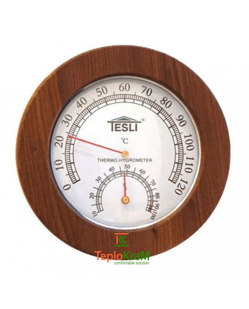 Термогігрометр для сауни Tesli Ø 165 мм