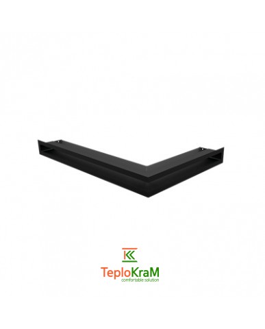 Вентиляционная угловая левосторонняя решетка Kratki LUFT/NL/6/40/45S/C, черная