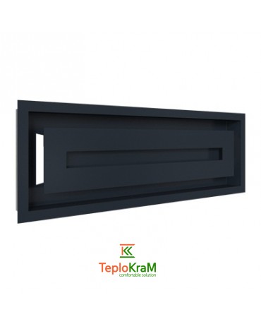 Вентиляционная решетка Kratki 49G/WIND 17x49 см, графитовая