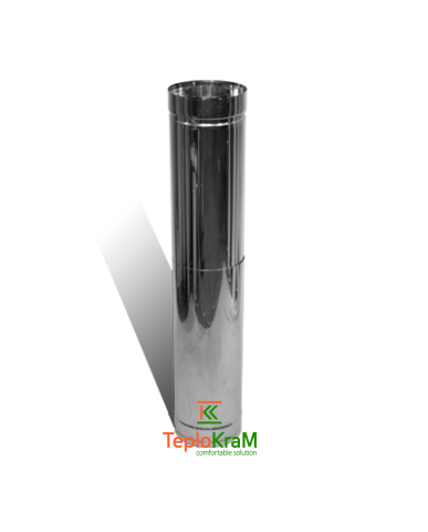 Труба-подовжувач 0,5 - 1 м Ø 120/180 мм нерж/нерж 0,5 мм