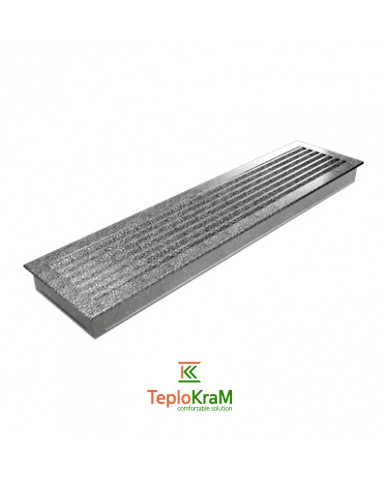 Вентиляційна решітка Kratki 70CS/FRESH 17x70 см, чорно-срібна