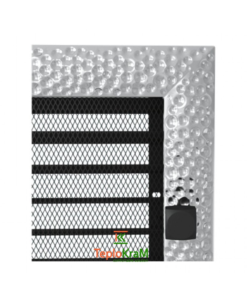 Вентиляционная решетка Kratki VENUS 17VNX 17x17 см, никелированная, с жалюзи