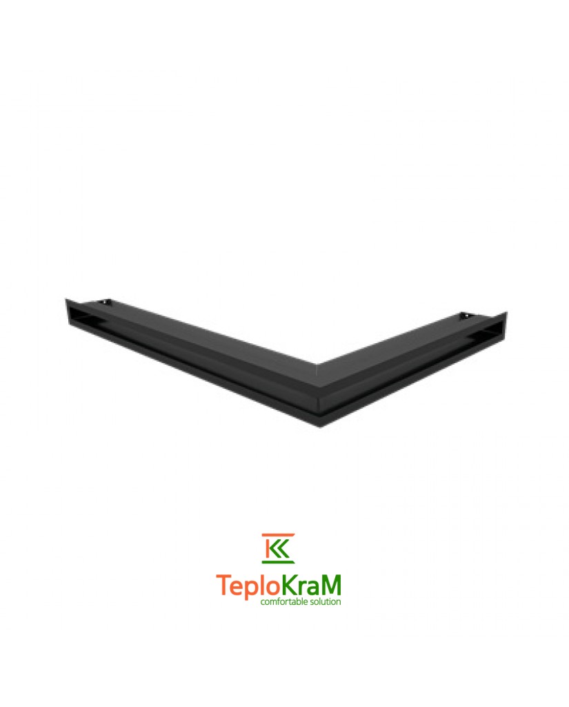 Вентиляционная угловая левосторонняя решетка Kratki LUFT/NL/60/45S/C/SF, черная
