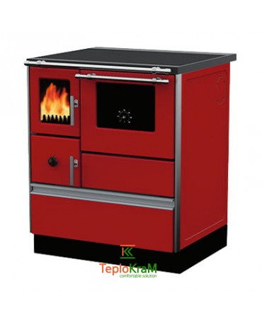 Печь с варочной поверхностью и духовкой Alfa-Plam ALFA 70 DOMINANT, 6,5 кВт, красная, правое подключение дымохода