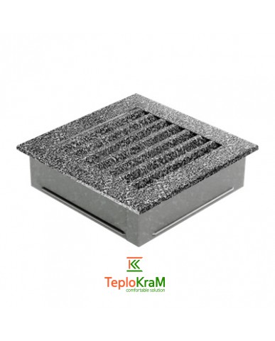 Вентиляційна решітка Kratki 17CS/FRESH 17x17 см, чорно-срібна