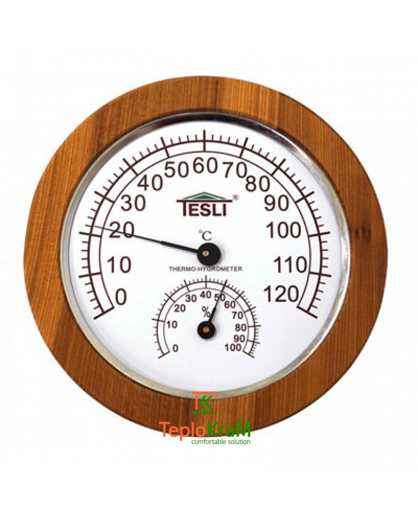 Термогигрометр для сауны Tesli Ø 245 мм