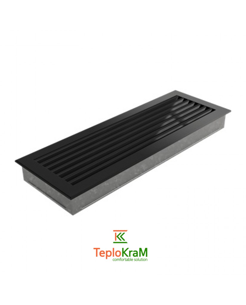 Вентиляционная решетка Kratki 49C/FRESH 17x49 см, черная