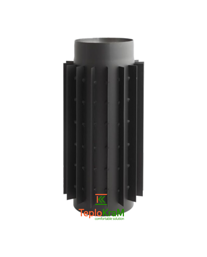 Труба-радіатор Darco 1 м Ø 180 мм чорна сталь 2 мм