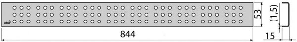 Водостічна решітка Alcaplast CUBE-850L, нержавіюча сталь (глянц.)