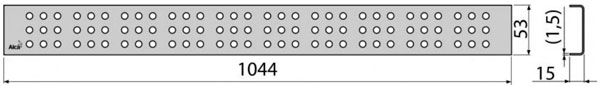 Водостічна решітка Alcaplast CUBE-1050M, нержавіюча сталь (мат.)
